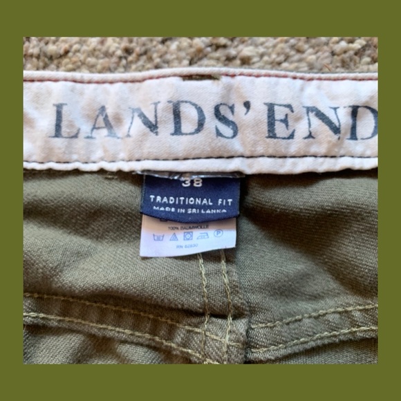 Lands’ End Olive Green Jeans - Picture 4 of 8